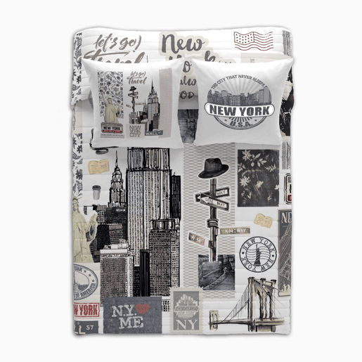 COLCHA BOUTI NY TRAVEL CAMA 90