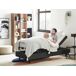 Beliani Cama ajustable sin cabecero Poliéster DUKE II 90x200 Beliani Cama ajustable sin cabecero Poliéster DUKE II 90x200 Gris Oscuro