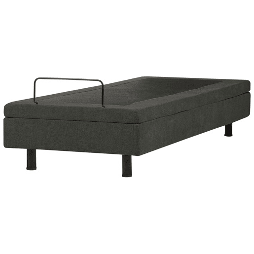 Cama ajustável sem cabeceira Tecido DUKE II 90 x 200 cm Cinzento escuro