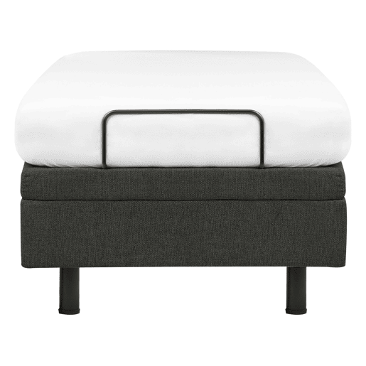 Cama ajustável sem cabeceira Tecido DUKE II 90 x 200 cm Cinzento escuro