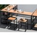 Beliani Mesa de jardín AVETRANA 50x150 Beliani Mesa de jardín AVETRANA 50x150 Blanco