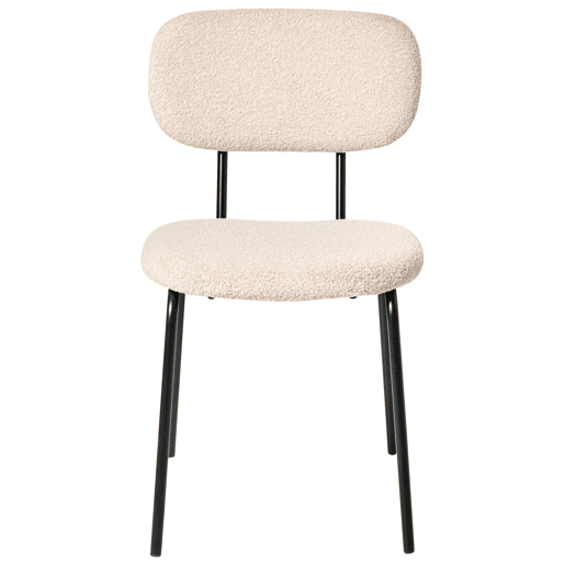 Conjunto de 2 cadeiras ADAIR Bouclé Creme Conjunto de 2 cadeiras ADAIR Bouclé Creme
