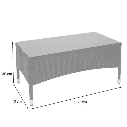 Conjunto de móveis de jardim para varanda ou jardim em polirratã marrom: sofá poltronas mesa almofadas creme 04_0004199
