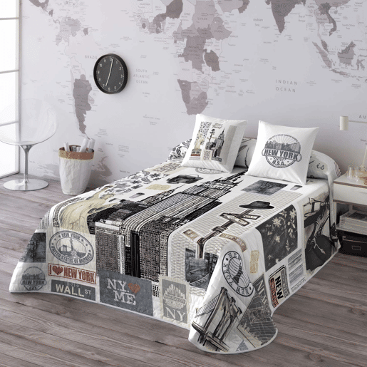 COLCHA BOUTI NY TRAVEL CAMA 180