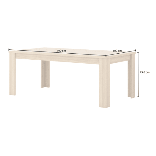 Mesa jantar 8 lugares Lucius Madeira