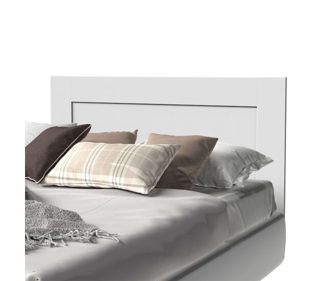Cabecero De Cama Aroa 164 cm Color Blanco Dormitorio Moderno