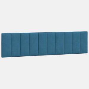 vidaXL Almofadão de cabeceira Hanko 200 cm veludo azul