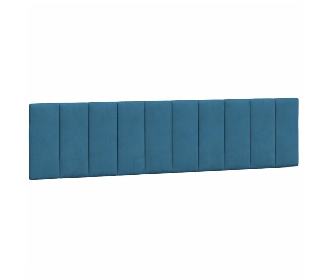 Vidaxl cabecero de cama acolchado hanko terciopelo azul 200 cm