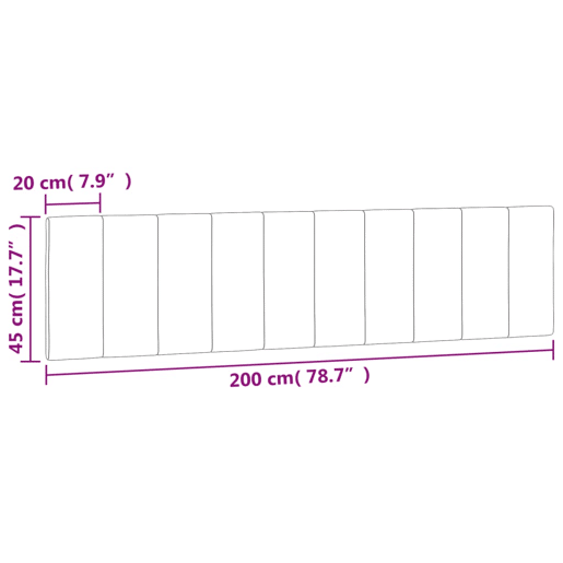 vidaXL Almofadão de cabeceira Hanko 200 cm veludo azul