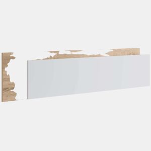 Cabeceira sobreposta para quarto juvenil em branco e carvalho 185x50x3 cm