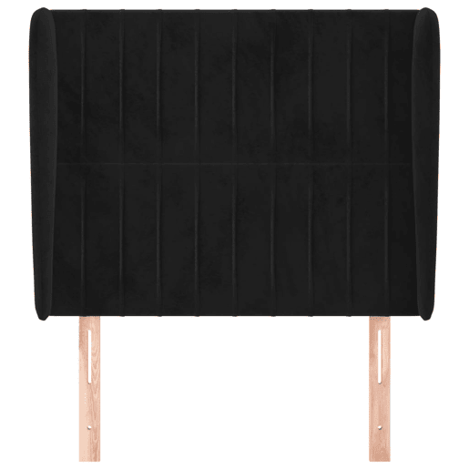 vidaXL Cabeceira de cama c abas veludo 83x23x118128 cm preto vidaXL Cabeceira de cama c abas veludo 83x23x118128 cm preto