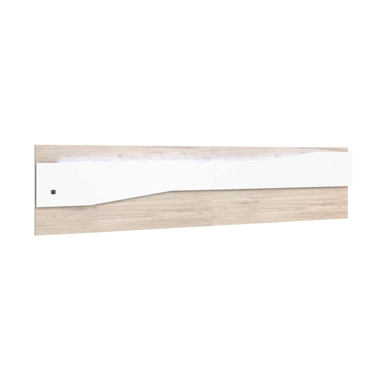 Cabecero nantes cabecera cama matrimonio 150 cm dormitorio color blanco mate y sahara mueble 220x50cm