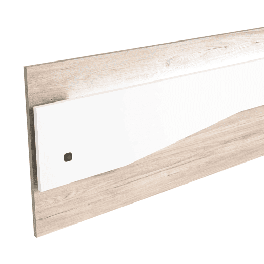 Cabeceira Nantes para cama de casal de 150 cm, branco fosco e móvel de quarto Sahara, 220 x 50 cm Cabeceira Nantes para cama de casal de 150 cm, branco fosco e móvel de quarto Sahara, 220 x 50 cm