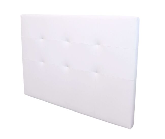 Cabecero Anais de Polipiel para Cama Matrimonio en color Blanco 165,5 x 118 cm