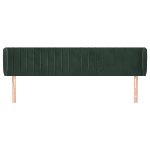 vidaXL Cabeceira de cama c abas veludo 203x23x7888cm verde-escuro vidaXL Cabeceira de cama c abas veludo 203x23x7888cm verde-escuro
