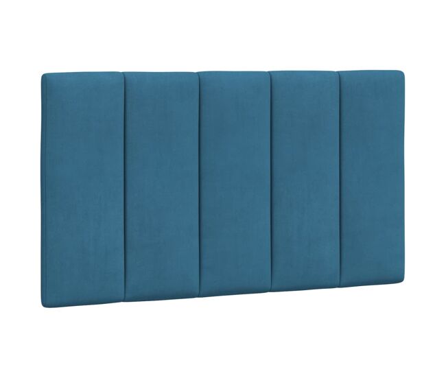 Vidaxl cabecero de cama acolchado hanko terciopelo azul 90 cm