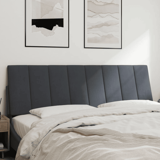 vidaXL Almofadão de cabeceira Hanko 160 cm veludo cinzento-escuro vidaXL Almofadão de cabeceira Hanko 160 cm veludo cinzento-escuro