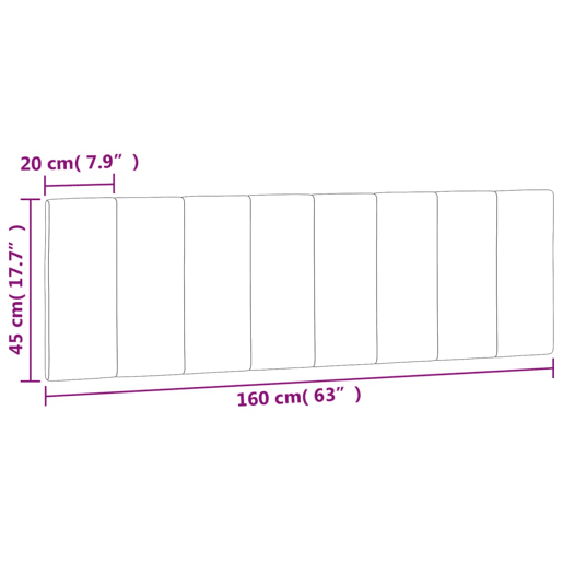 vidaXL Almofadão de cabeceira Hanko 160 cm veludo cinzento-escuro vidaXL Almofadão de cabeceira Hanko 160 cm veludo cinzento-escuro