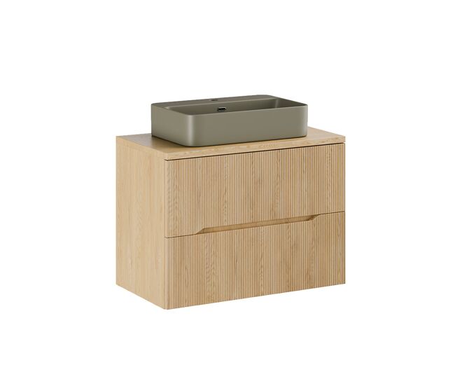 Mueble lavabo individual 80cm Isaline Madera