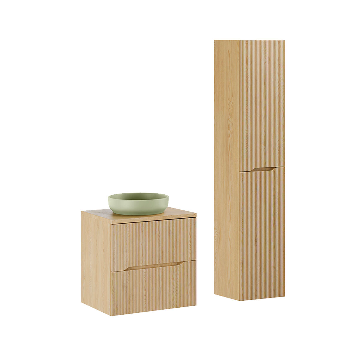 Conjunto mueble lavabo individual y columna Isaline