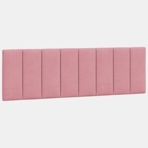 vidaXL Almofadão de cabeceira Hanko 160 cm veludo rosa