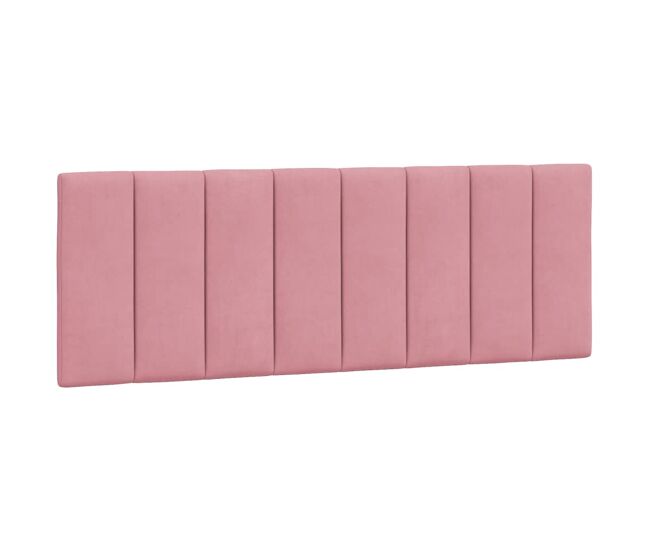 Vidaxl cabecero de cama acolchado hanko terciopelo rosa 120 cm