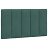 vidaXL Almofadão de cabeceira Hanko 90 cm veludo verde-escuro