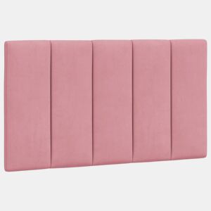 vidaXL Almofadão de cabeceira Hanko 80 cm veludo rosa