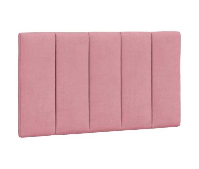 Vidaxl cabecero de cama acolchado hanko terciopelo rosa 80 cm