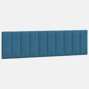 vidaXL Almofadão de cabeceira Hanko 180 cm veludo azul
