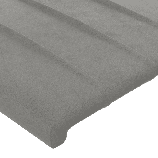 vidaXL Cabeceira de cama c abas veludo 163x23x7888 cm cinzento-claro