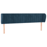 vidaXL Cabeceira de cama c abas veludo 163x23x7888cm azul-escuro