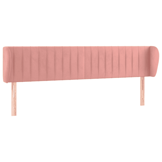 vidaXL Cabeceira de cama c abas veludo 203x23x7888 cm rosa vidaXL Cabeceira de cama c abas veludo 203x23x7888 cm rosa