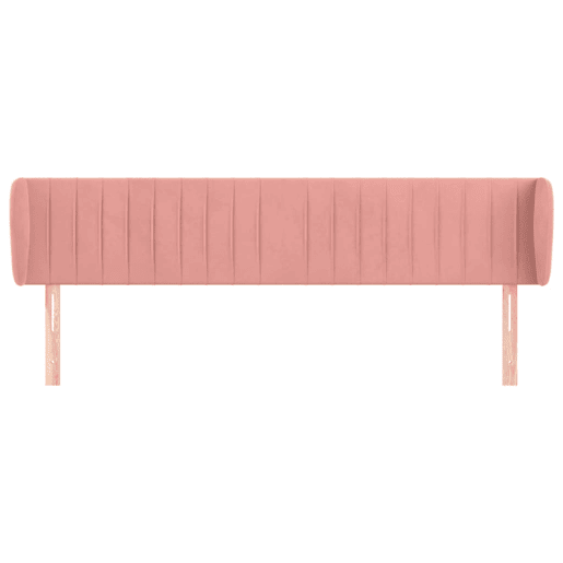 vidaXL Cabeceira de cama c abas veludo 203x23x7888 cm rosa vidaXL Cabeceira de cama c abas veludo 203x23x7888 cm rosa
