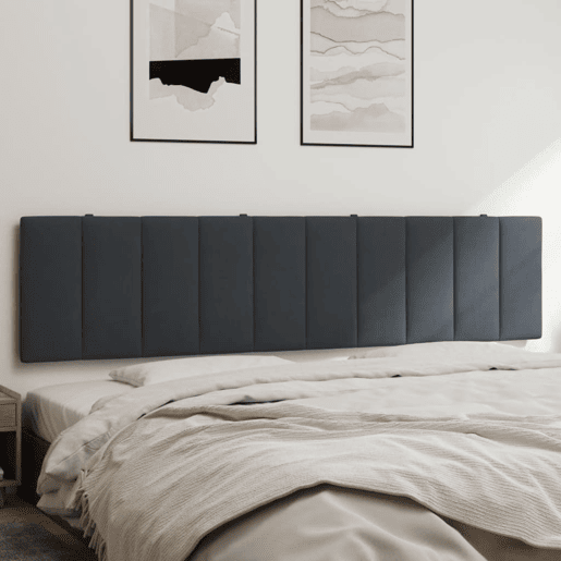 vidaXL Almofadão de cabeceira Hanko 200 cm veludo cinzento-escuro