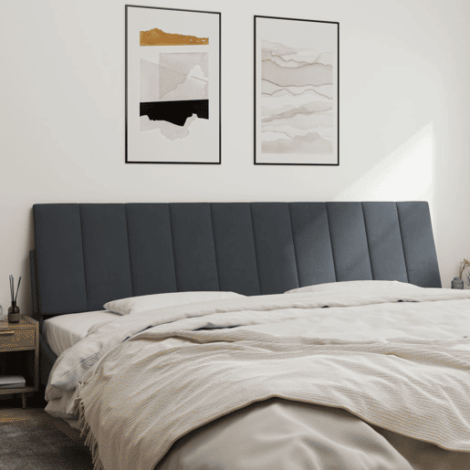 vidaXL Almofadão de cabeceira Hanko 200 cm veludo cinzento-escuro