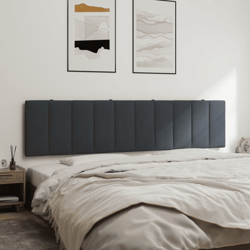 vidaXL Almofadão de cabeceira Hanko 200 cm veludo cinzento-escuro