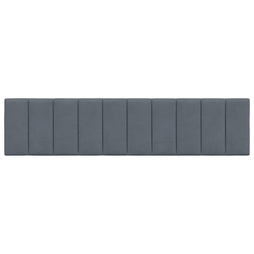 vidaXL Almofadão de cabeceira Hanko 200 cm veludo cinzento-escuro