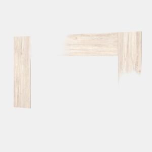 Pacote de móveis para quarto com cabeceira, cômoda e mesa de cabeceira com 2 gavetas em branco fosco e Sahara