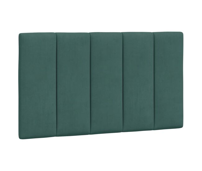 Vidaxl cabecero de cama acolchado hanko terciopelo verde oscuro 80 cm