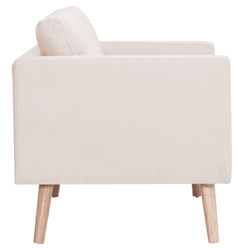 Sofá de 2 lugares para sala de estar interior de casa tecido creme 02_0020694