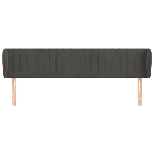 vidaXL Cabeceira de cama c abas veludo 183x23x7888cm cinzento-escuro vidaXL Cabeceira de cama c abas veludo 183x23x7888cm cinzento-escuro