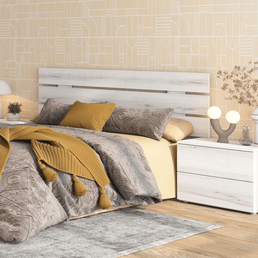 Cabeceira Lucca 150135 cm Quarto de Casal em Albo Branco