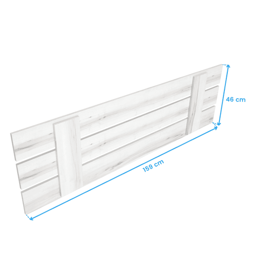 Cabeceira Lucca 150135 cm Quarto de Casal em Albo Branco