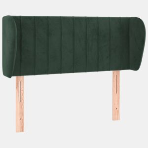 vidaXL Cabeceira de cama c abas veludo 103x23x7888cm verde-escuro