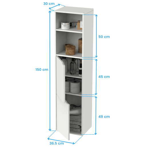 Móvel de banheiro estilo nórdico Sella em carvalho branco e cambriano com 2 portas de correr e pés 81x94x50 cm (sem pia)