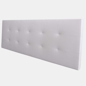 Cabeceira Margot para cama de casal em couro sintético branco 166x62