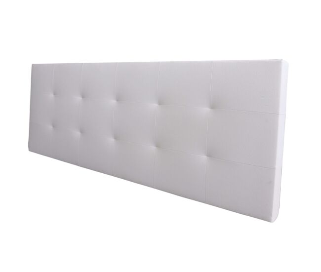 Cabecero Margot Cama Matrimonio de Polipiel Blanco 166x62