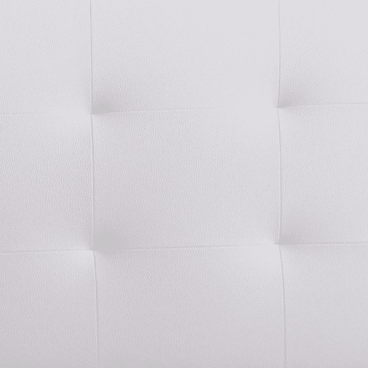 Cabeceira Margot para cama de casal em couro sintético branco 166x62