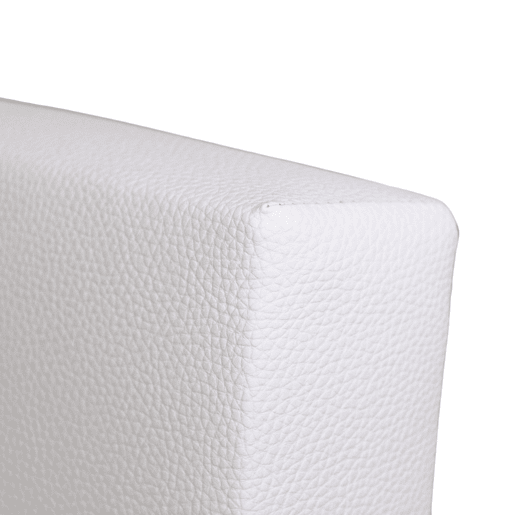 Cabeceira Margot para cama de casal em couro sintético branco 166x62